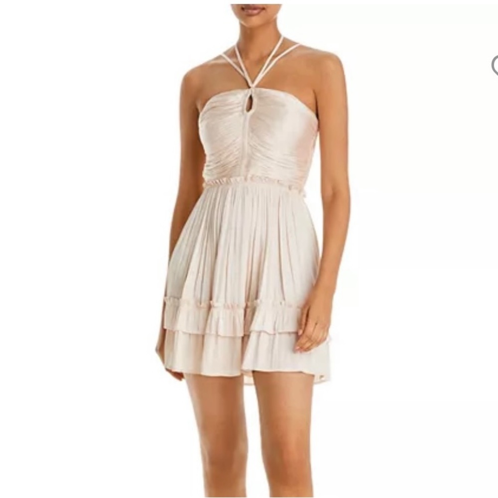 Aqua Strappy Ruched Mini dress